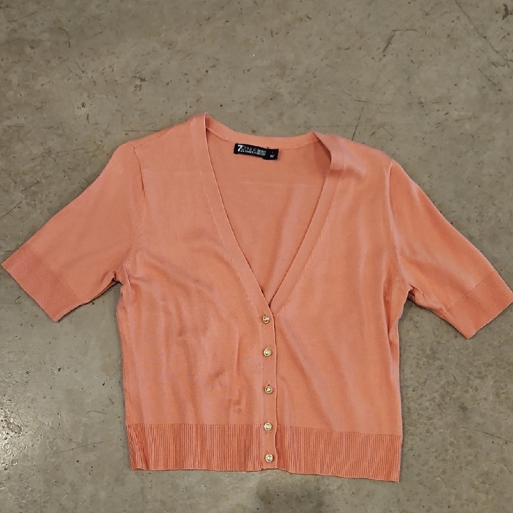 New York & Company Peach Cardigan